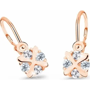 Náušnice Cutie Diamonds Slušivé dětské náušnice z růžového zlata s brilianty DC2153-10-00-X-4 + 2 měsíce na vrácení zboží
