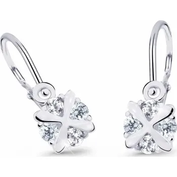 Náušnice Cutie Diamonds Slušivé dětské náušnice z bílého zlata s brilianty DC2153-10-00-X-2 + 2 měsíce na vrácení zboží