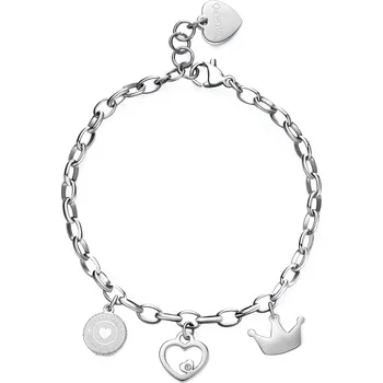 Náramek S'Agapõ Dámský ocelový náramek s přívěsky Happy SHAR13 + 2 měsíce na vrácení zboží