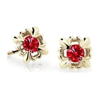 Náušnice Cutie Jewellery Roztomilé dětské náušnice ze žlutého zlata C2212-30-X-1 červená + 2 měsíce na vrácení zboží