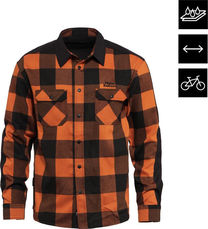 Horsefeathers Prom technická košile Burnt Orange velikost S