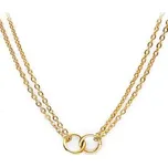 Pierre Lannier Stylový pozlacený náhrdelník s kroužky Seduction BJ02A4201 + 2 měsíce na vrácení zboží