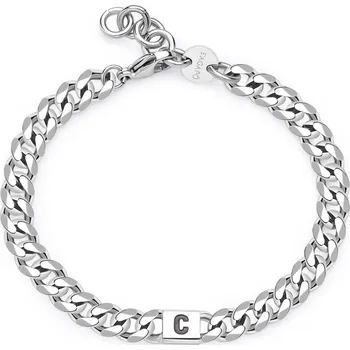 Náramek S'Agapõ Pánský ocelový náramek s písmenem C Monogram SMG13 + 2 měsíce na vrácení zboží