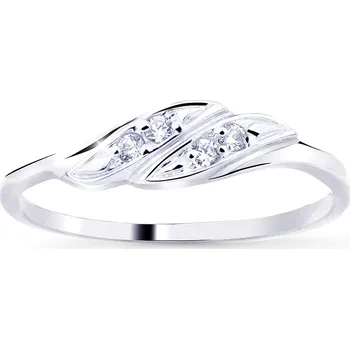 Prsten Cutie Jewellery Půvabný prsten z bílého zlata se zirkony Z8021–10-X-2 60 mm + 2 měsíce na vrácení zboží