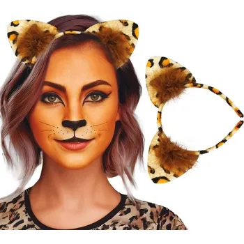 Karnevalový doplněk Guirca Čelenka Leopard