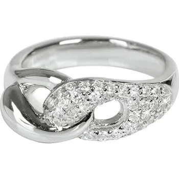 Módní doplněk Silver Cat Propletený stříbrný prsten se zirkony Classics SC073 56 mm + 2 měsíce na vrácení zboží