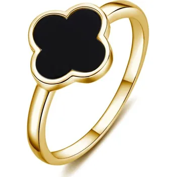 Prsten MOISS Elegantní pozlacený prsten Čtyřlístek R0004481-P 61 mm + 2 měsíce na vrácení zboží