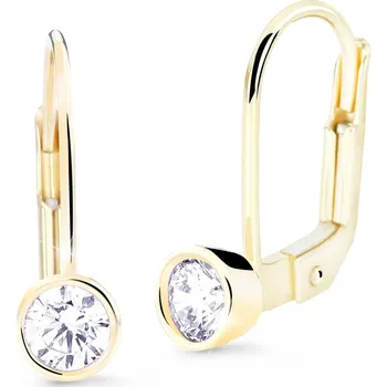 Náušnice Cutie Diamonds Půvabné visací náušnice ze žlutého zlata s brilianty DZ8017-55-00-X-1 + 2 měsíce na vrácení zboží