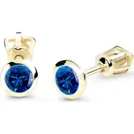 Cutie Diamonds Elegantní náušnice ze žlutého zlata se safíry DZ8003-30-SF-X-1 + 2 měsíce na vrácení zboží