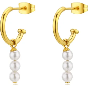 Módní doplněk S'Agapõ Stylové pozlacené kruhy s perličkami 2v1 Wisdom SWI24 + 2 měsíce na vrácení zboží