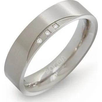 Prsten Boccia Titanium Titanový snubní prsten s diamanty 0138-02 55 mm + 2 měsíce na vrácení zboží