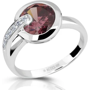 Módní doplněk Modesi Půvabný stříbrný prsten se zirkony M11060 50 mm + 2 měsíce na vrácení zboží
