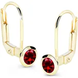 Cutie Diamonds Půvabné visací náušnice ze žlutého zlata s rubíny DZ8003-55-RU-X-1 + 2 měsíce na vrácení zboží