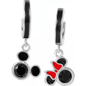 Náušnice Disney Hravé stříbrné kruhy Mickey a Minnie Mouse ES00075SZCL.CS + 2 měsíce na vrácení zboží