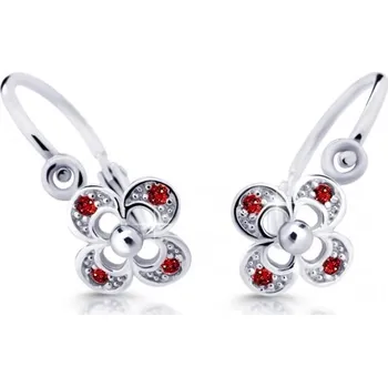 Náušnice Cutie Jewellery Dětské náušnice z bílého zlata C2200-10-X-2 červená + 2 měsíce na vrácení zboží