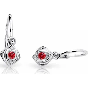 Náušnice Cutie Jewellery Dětské náušnice z bílého zlata C1897-10-X-2 červená + 2 měsíce na vrácení zboží