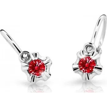 Náušnice Cutie Jewellery Dětské náušnice z bílého zlata C2158-10-X-2 červená + 2 měsíce na vrácení zboží