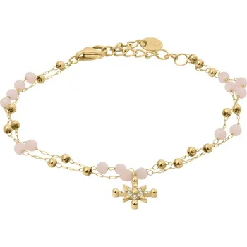 Náramek Pierre Lannier Dvojitý pozlacený náramek s korálky Australe BJ22A1251 + 2 měsíce na vrácení zboží