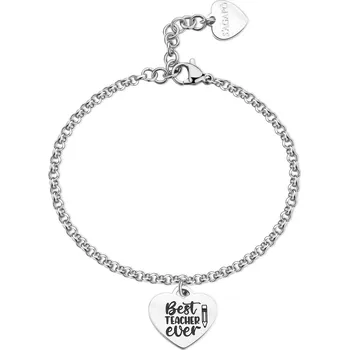 Náramek S'Agapõ Ocelový náramek s přívěskem srdce Be My Family SBY045 + 2 měsíce na vrácení zboží