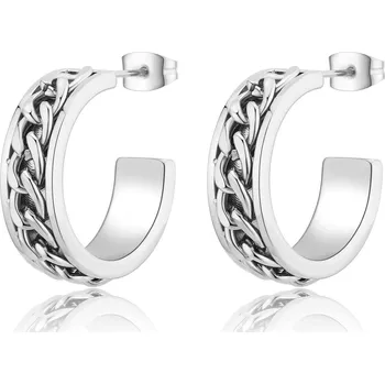 Módní doplněk S'Agapõ Stylové kruhové náušnice Chunky SHK41 + 2 měsíce na vrácení zboží