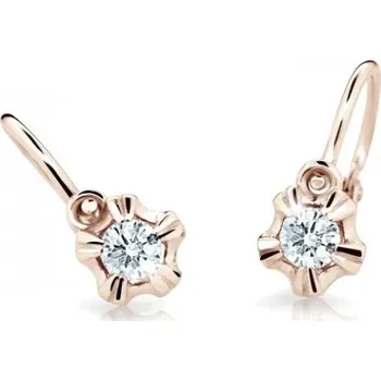 Náušnice Cutie Diamonds Dětské náušnice z růžového zlata s brilianty DC2158-10-00-X-4 + 2 měsíce na vrácení zboží