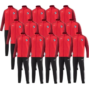 saller tepláková - tréninková souprava X.72 15 ks vč. potisku BARVA: 173 tmavě červená-červená-bílá, Velikost: XXL