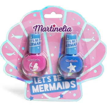 Přípravek na nehty Martinelia Let´s be Mermaid Nail Duo sada laků na nehty pro děti více odstínů Pink, Blue 2x4 ml
