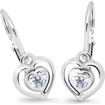 Náušnice Cutie Jewellery Dětské srdíčkové náušnice C2752-10-X-2 tyrkysová + 2 měsíce na vrácení zboží
