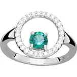 Silver Cat Stříbrný prsten se zirkony a syntetickým smaragdem Colored stones SC631 52 mm + 2 měsíce na vrácení zboží