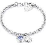 S'Agapõ Ocelový náramek s krystalem a andílkem Lucky Light SKT13 + 2 měsíce na vrácení zboží