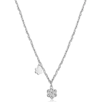 Módní doplněk S'Agapõ Slušivý ocelový náhrdelník s kytičkou Aurora SAR36 + 2 měsíce na vrácení zboží