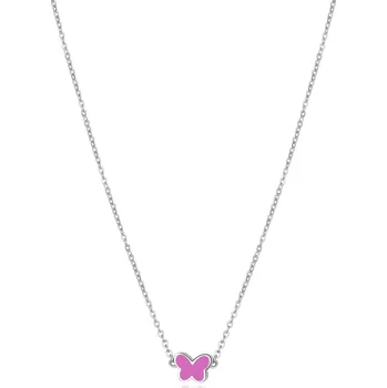 Módní doplněk S'Agapõ Ocelový náhrdelník Motýl Click SCK208 + 2 měsíce na vrácení zboží