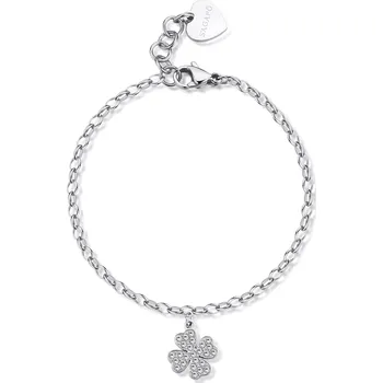 Náramek S'Agapõ Slušivý ocelový náramek se čtyřlístkem Happy SHAR29 + 2 měsíce na vrácení zboží