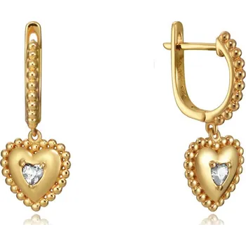 Módní doplněk Viceroy Romantické pozlacené náušnice Srdíčka Popular 7113E100-38 + 2 měsíce na vrácení zboží
