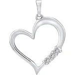 Silvego Stříbrný přívěsek Srdce s čirými krystaly Swarovski SILVEGO11580w + 2 měsíce na vrácení zboží