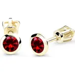 Cutie Diamonds Elegantní náušnice ze žlutého zlata s rubíny DZ8003-30-RU-X-1 + 2 měsíce na vrácení zboží