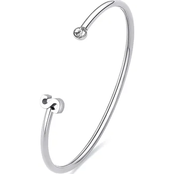 Módní doplněk S'Agapõ Otevřený pevný náramek s písmenem S Click SCK229 + 2 měsíce na vrácení zboží