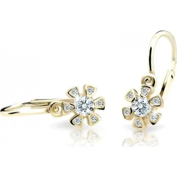 Náušnice Cutie Diamonds Zlaté dětské náušnice s brilianty DC2156-10-00-X-1 + 2 měsíce na vrácení zboží