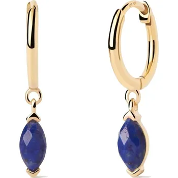 Šperk PDPAOLA Pozlacené kruhové náušnice Lapis Lazuli Nomad Vanilla AR01-A09-U + 2 měsíce na vrácení zboží