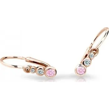 Náušnice Cutie Jewellery Dětské náušnice z růžového zlata C2255-10-X-4 růžová + 2 měsíce na vrácení zboží