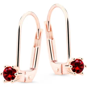 Náušnice Cutie Diamonds Krásné visací náušnice z růžového zlata s rubíny DZ8012-55-RU-X-4 + 2 měsíce na vrácení zboží