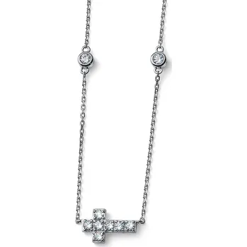 Šperk Oliver Weber Nadčasový stříbrný náhrdelník s křížkem Virtue 61192 (řetížek, přívěsek) + 2 měsíce na vrácení zboží