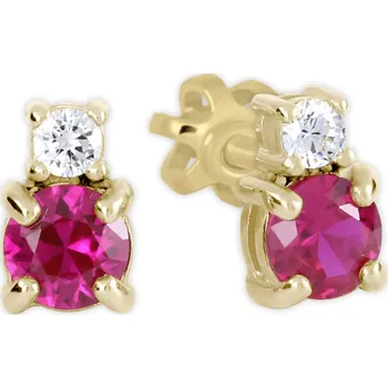 Náušnice Soliter Náušnice ze žlutého zlata se zirkony 239 001 01046 0000700 + 2 měsíce na vrácení zboží