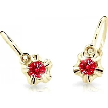Náušnice Cutie Jewellery Zlaté dětské náušnice C2158-10-X-1 červená + 2 měsíce na vrácení zboží