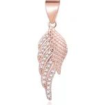 Beneto Pozlacený přívěsek se zirkony Andělské křídlo AGH594-ROSE + 2 měsíce na vrácení zboží