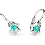 Cutie Jewellery Dětské náušnice z bílého zlata C2159-10-X-2 světle zelená + 2 měsíce na vrácení zboží