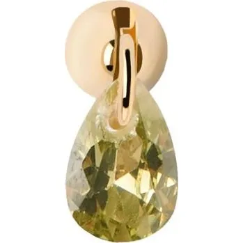 Šperk PDPAOLA Elegantní pozlacená single náušnice se zirkonem Green Lily Gold PG01-203-U + 2 měsíce na vrácení zboží
