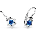 Cutie Jewellery Dětské náušnice z bílého zlata C2159-10-X-2 modrá + 2 měsíce na vrácení zboží