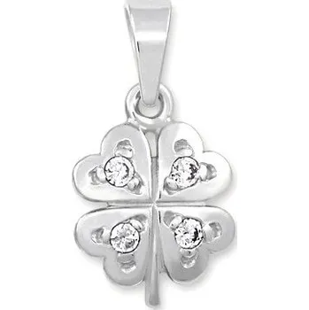 Šperk Soliter Přívěsek Čtyřlístek z bílého zlata 249 001 00371 07 + 2 měsíce na vrácení zboží