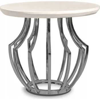 Konferenční stolek Konferenční stolek Euro-Home oválný 55 x 55 x 46 cm bílý